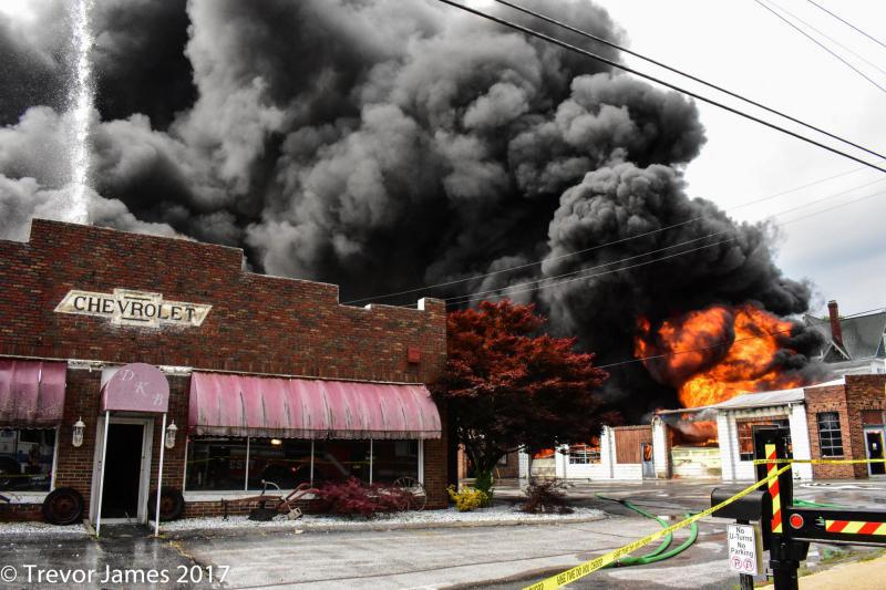 6/15/2017 Building Fire 1000 Block S Main St in Mt Airy