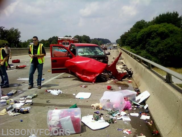 7/22/2009 MVC with Flyout on I-70 overpass over Rt. 97