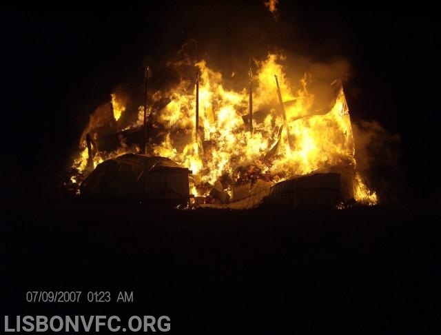 7/9/2007 Barn Fire Roxbury Rd