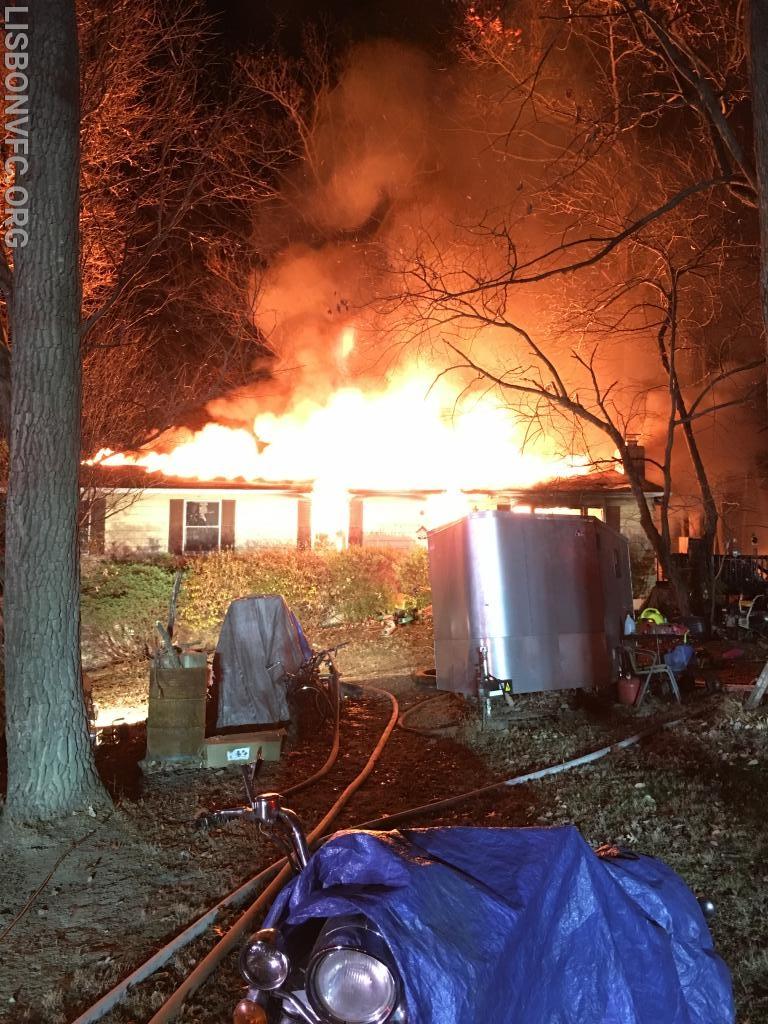 11/26/2016 House Fire Peddicord Rd Frederick County