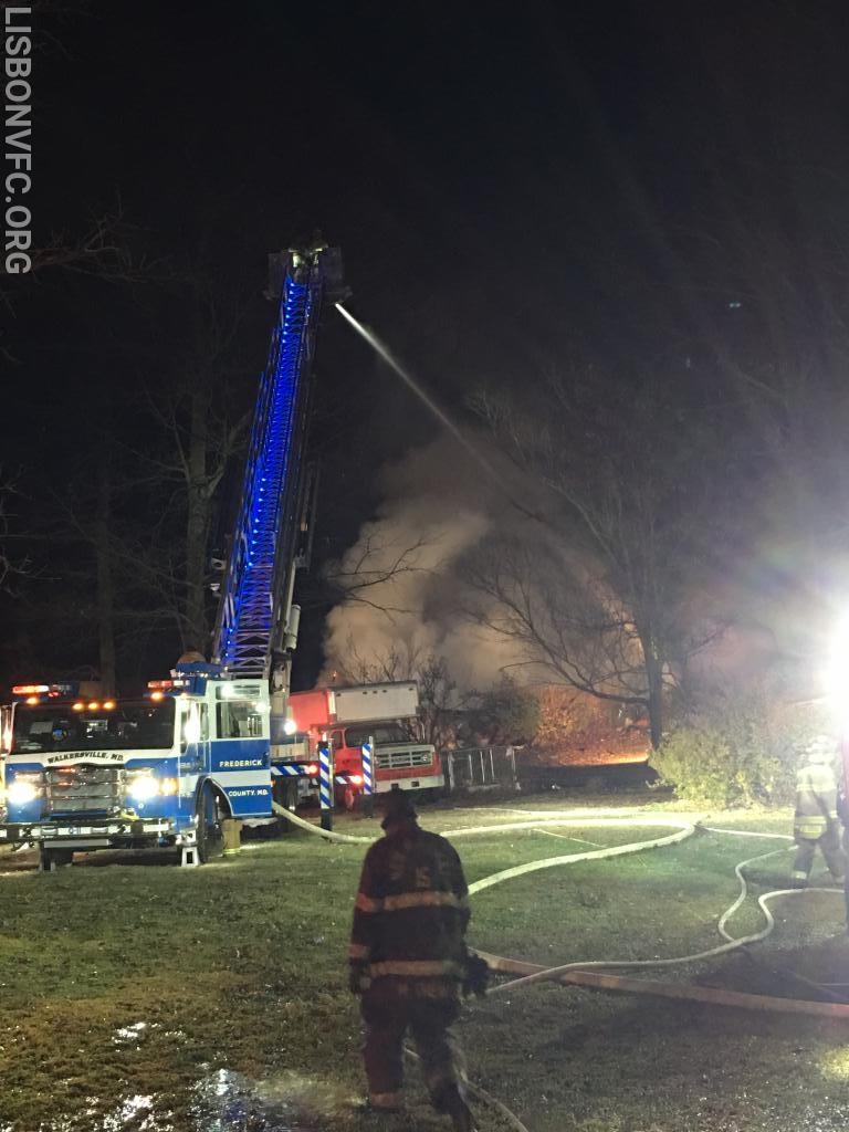 11/26/2016 House Fire Peddicord Rd Frederick County