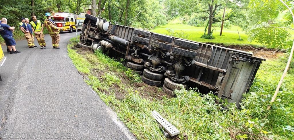 7/11/2019 Truck Rollover, Morgan Rd near the Railroad Tracks