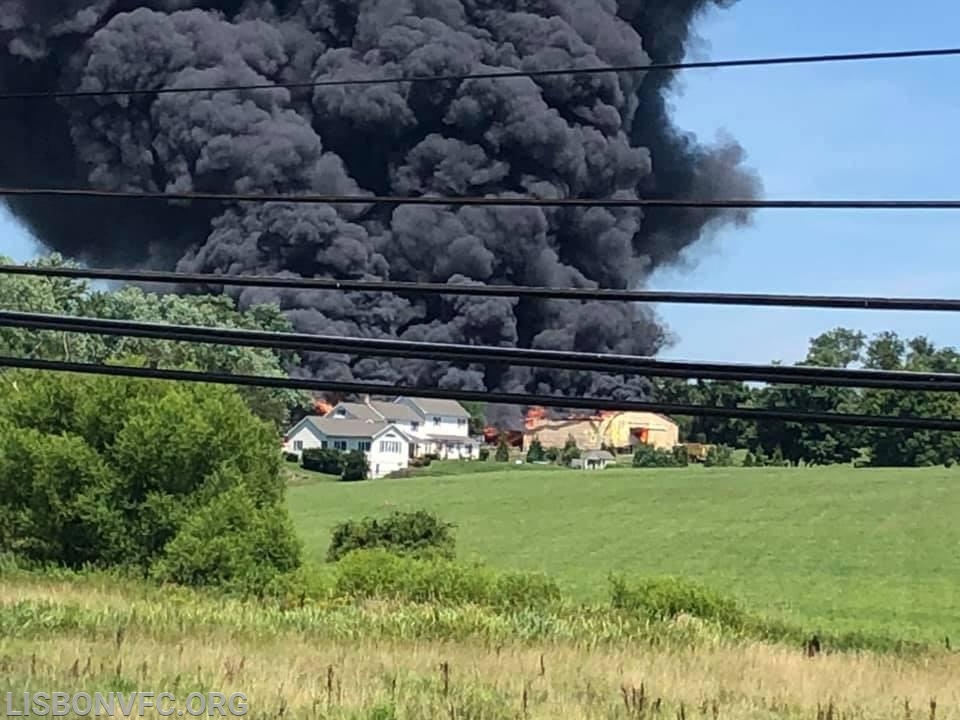 7/15/19 Barn Fire, 3000 Block Rt 97 in Glenwood