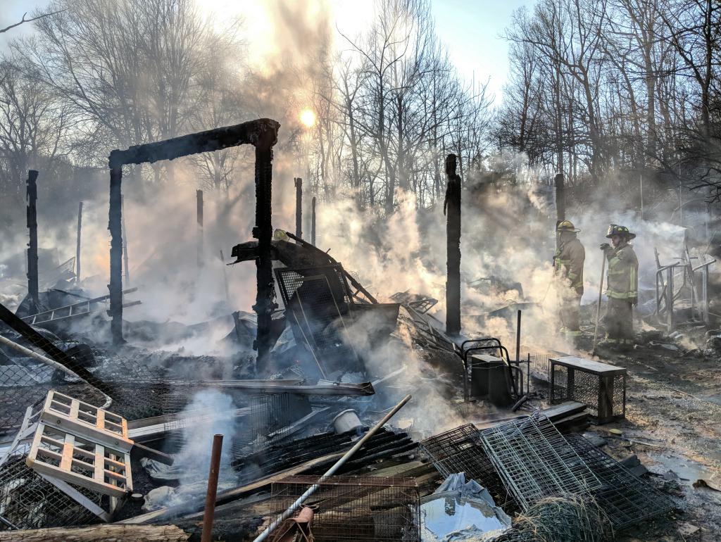 3/17/2019 Barn Fire 7700 Block Woodbine Rd