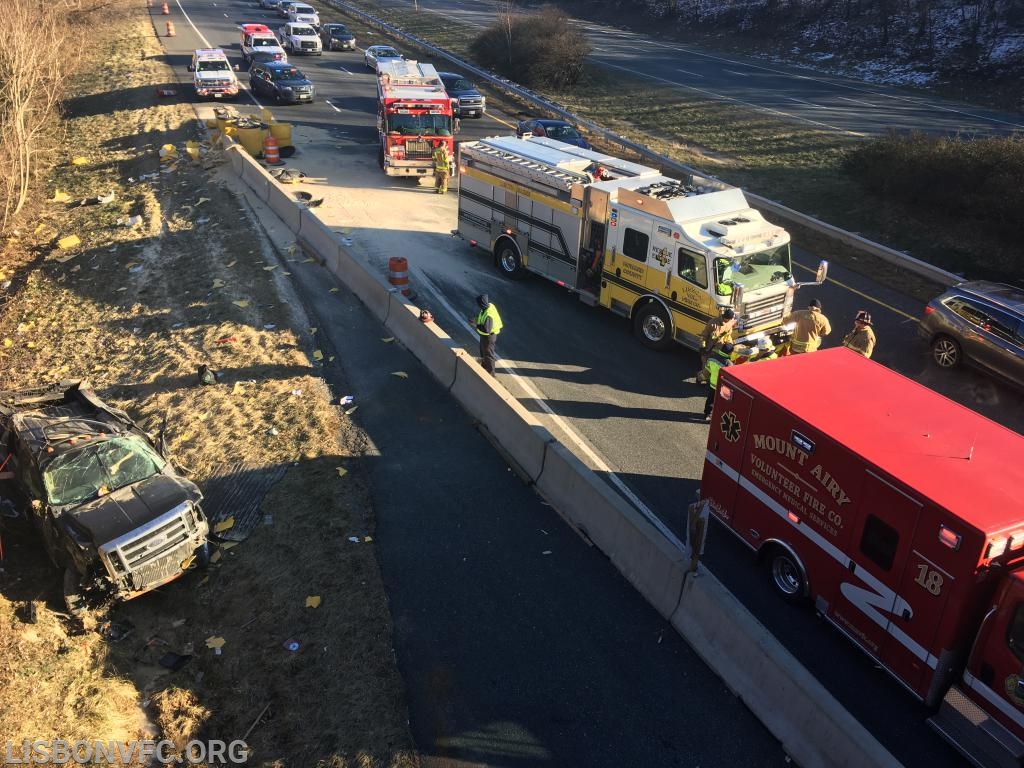 1/21/2019 MVC with Entrapment on I-70 WB at West Watersville Rd