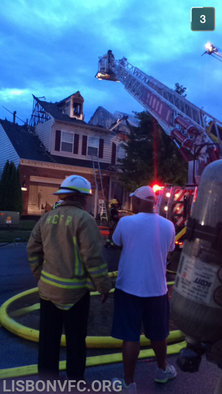 8/6/2015 Townhouse Fire off Marriottsville Rd