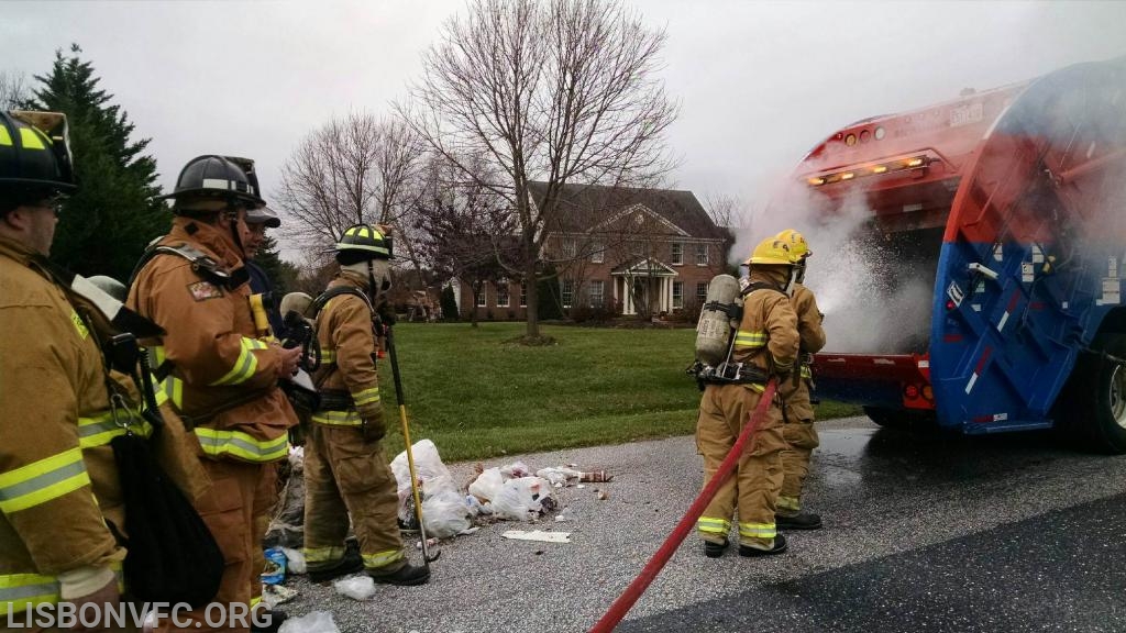 11/19/2015 Trash Truck Fire on Chessie Crossing Way