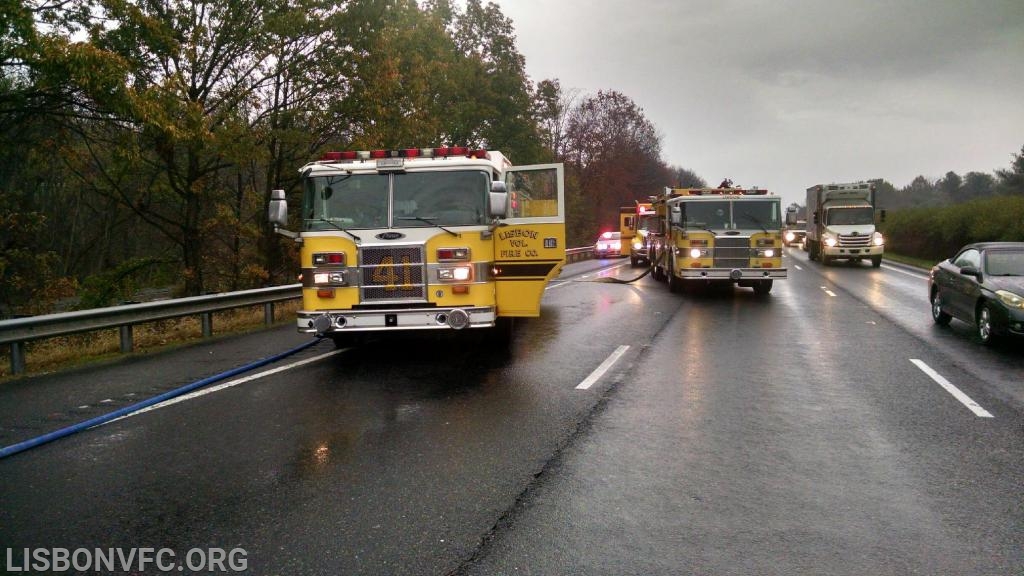 11/12/2015 Tractor Trailer Fire on I-70