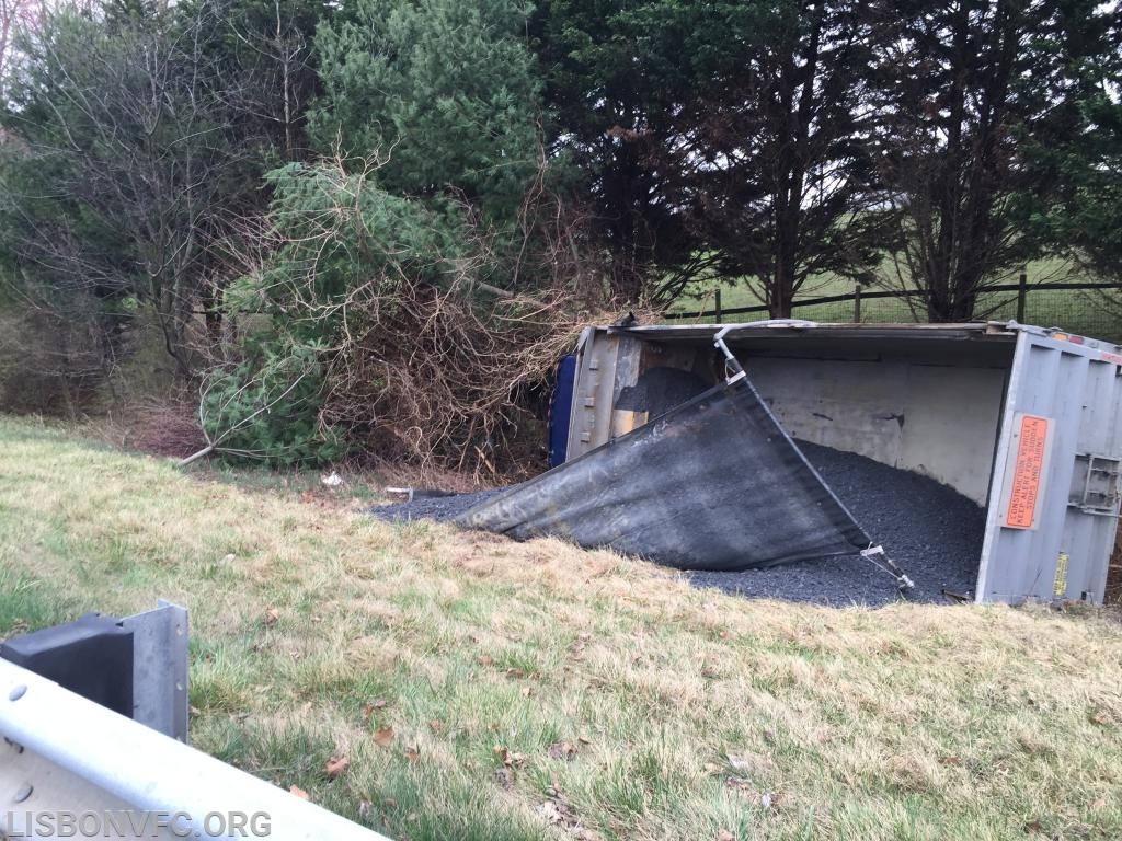 3/15/2016 Dump Truck Rollover on I-70 EB Near West Watersville Rd