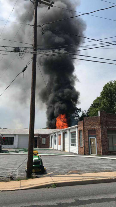 6/15/2017 Building Fire 1000 Block S Main St in Mt Airy