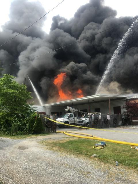 6/15/2017 Building Fire 1000 Block S Main St in Mt Airy