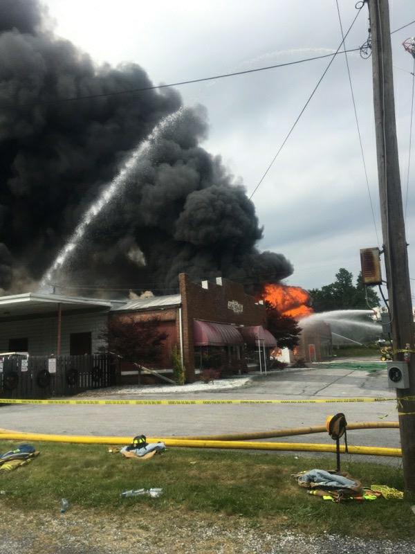 6/15/2017 Building Fire 1000 Block S Main St in Mt Airy