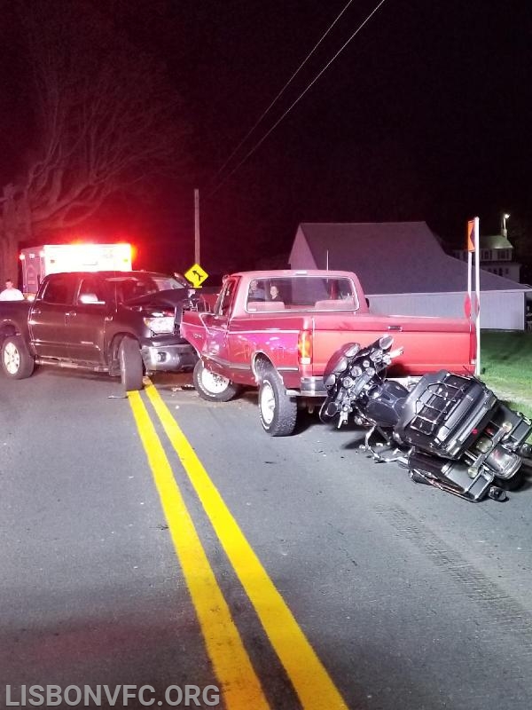 4/14/2018 MVC involving a Motorcycle on Woodbine Rd at Gillis Falls Rd