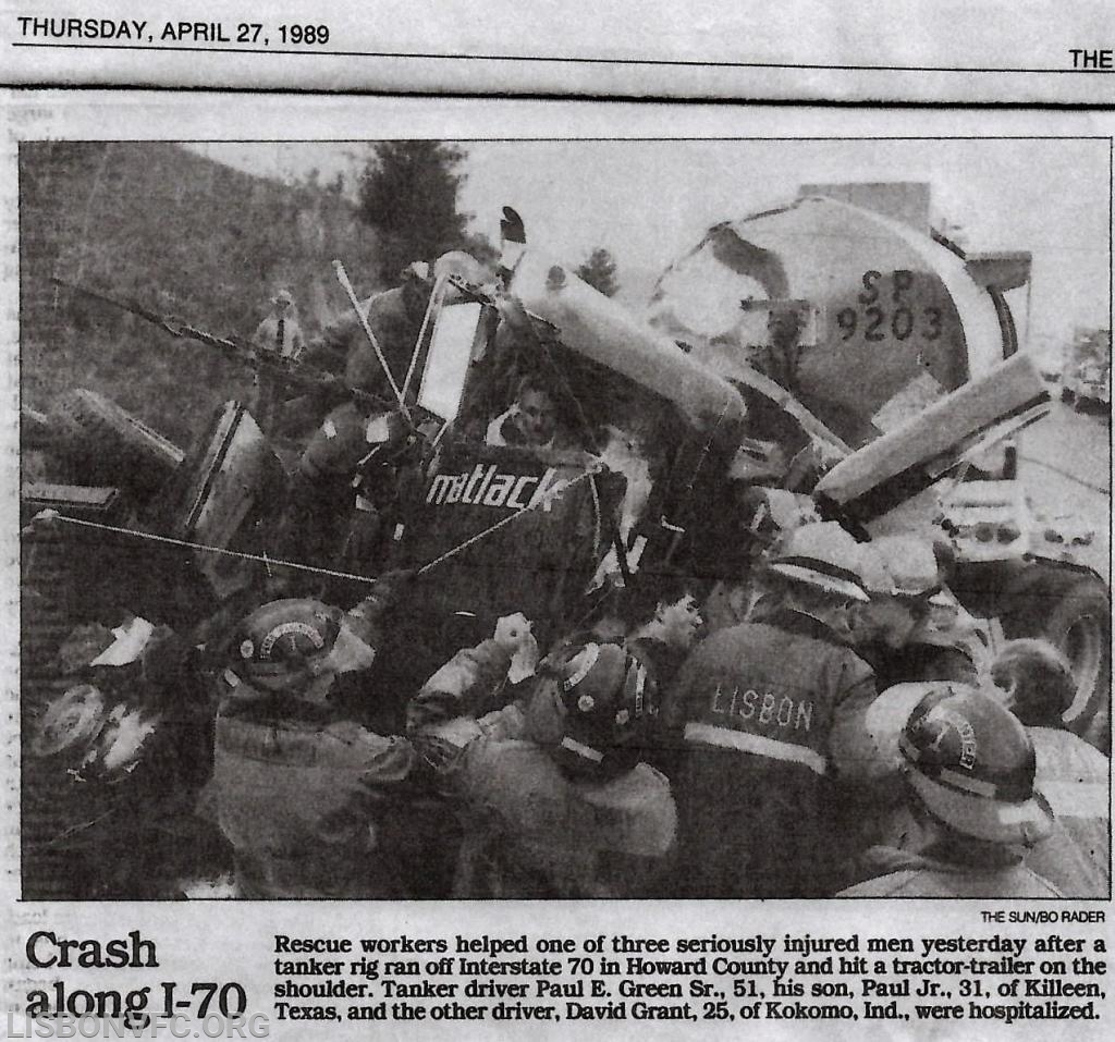 4/27/1989 Tanker Rollover on I-70