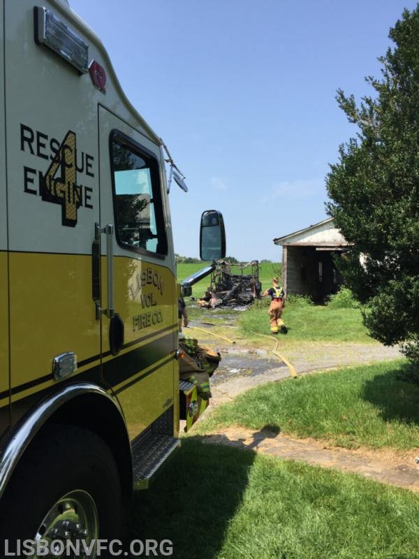 8/15/2018 Motorhome Fire next to Shed 800 Block Long Corner Rd